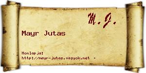 Mayr Jutas névjegykártya